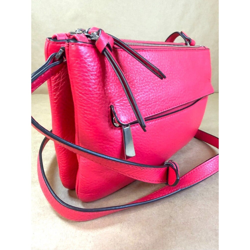 Vince Camuto Gally Pebbled Leather Crossbody in Stunning Coral/Pink